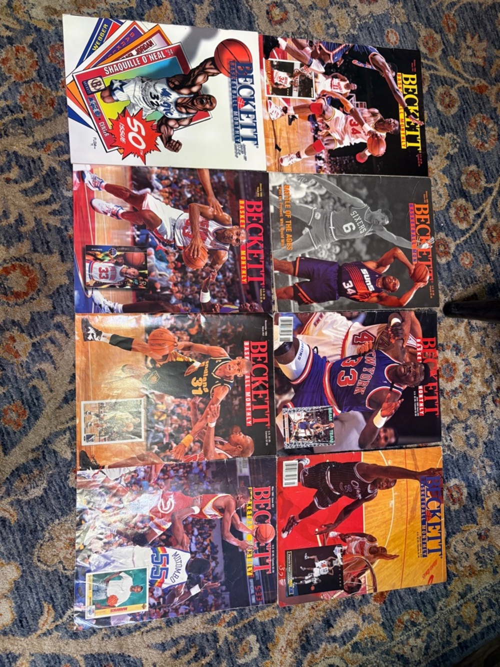 Sports Cards Basketball Covers Art Print Set - Red, Black, White